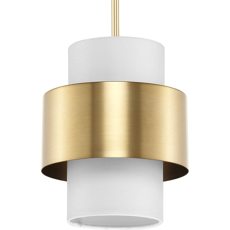 Luminaire suspendu cylindrique à 1 lumière Wathen, Bronze brossé