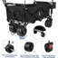 Chariots pliables avec wagons de 140 L pliables avec auvent amovible, chariot pliable avec roues pour tout-terrain avec frein, chariot pliable avec sac isotherme, pour le camping-112834135
