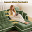 Canapé modulaire en L avec repose-pieds et repose-pieds Chenille-129442037-129442039