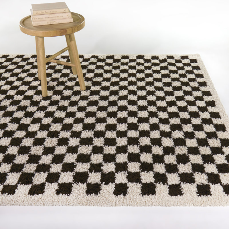 Tapis à poils longs Wingate, Rectangle 7 pi 10 po x 10 pi, Marron foncé