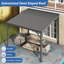 Pergola murale de terrasse avec toit en acier galvanisé incliné-114248692-119304845