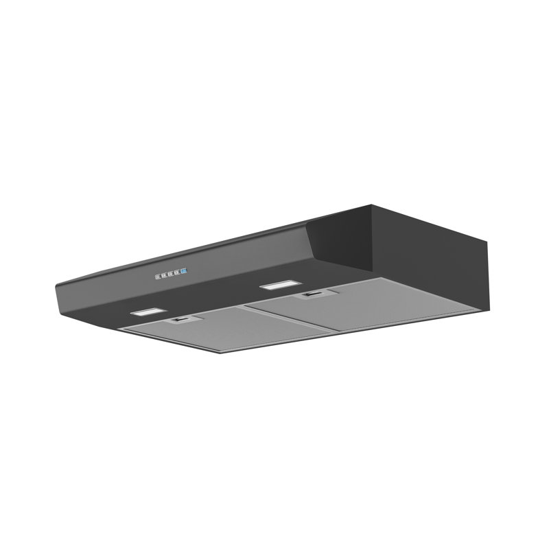 Hotte sous un meuble 36 pouces Zephyr Breeze II 400 CFM avec lumières DEL, Noir métallique