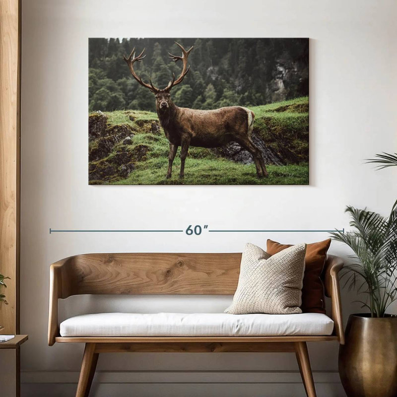 Brampt Majestic Mountain Deer, 30" H x 45" W
