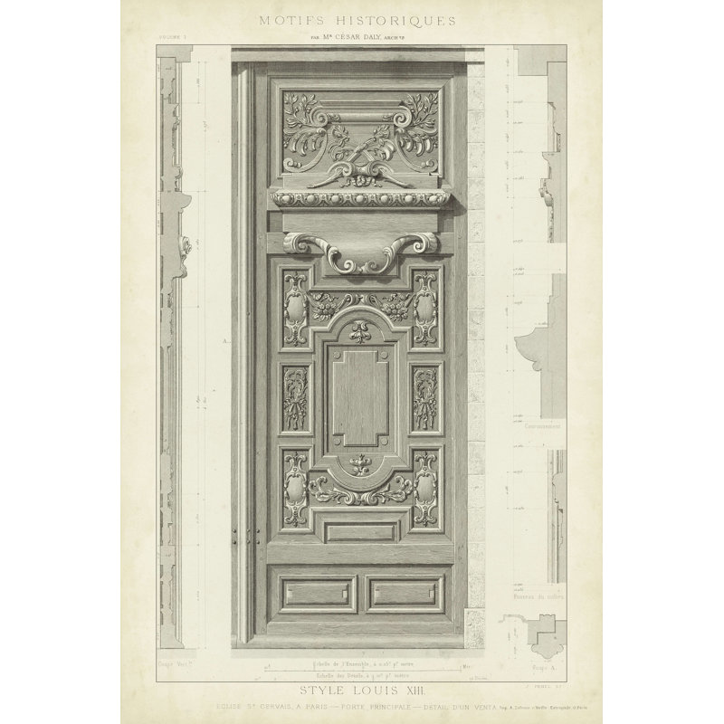 Motifs historique III, H 12 po x l 8 po