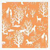 Deer Park In Apple Giclee Print by Dana Gibson