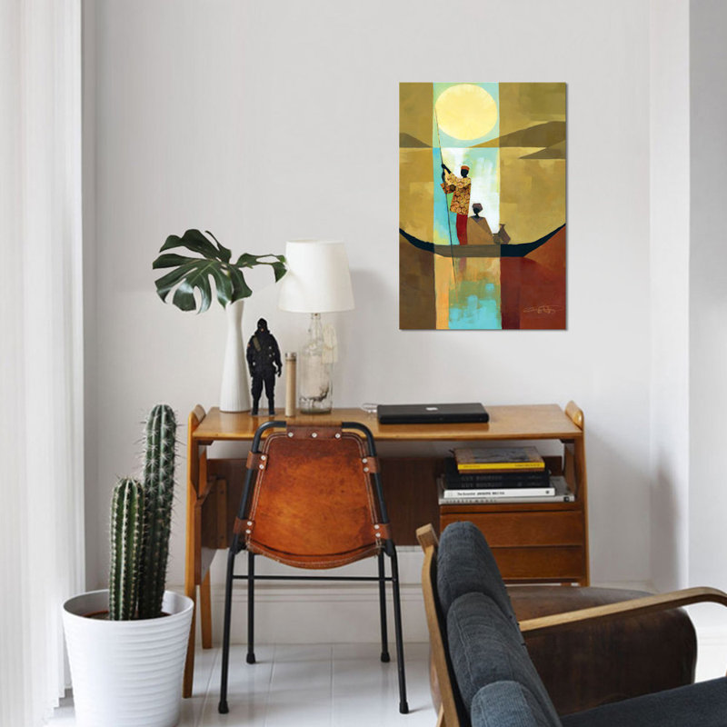«On the River I» par Keith Mallett, reproduction sur toile tendue sur châssis, H 40 po x l 26 po x P 1,5 po, Toile tendue