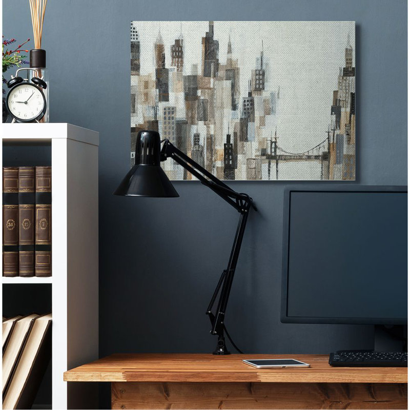 «Cityscape Abstract» par Third and Wall - reproduction d'art, Toile tendue, H 40 po x l 30 po