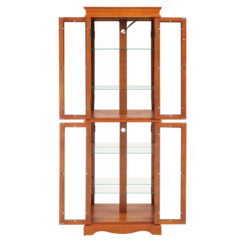 Pantry Display Cabinet With Elegant Design And Abundant Space Lighted Glass Multilayer Customizable Storage