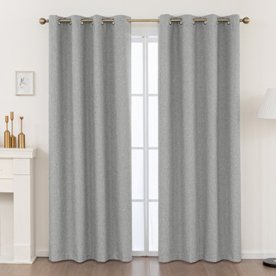 100% Blackout Thermal Insulated Polyester Curtain Pair