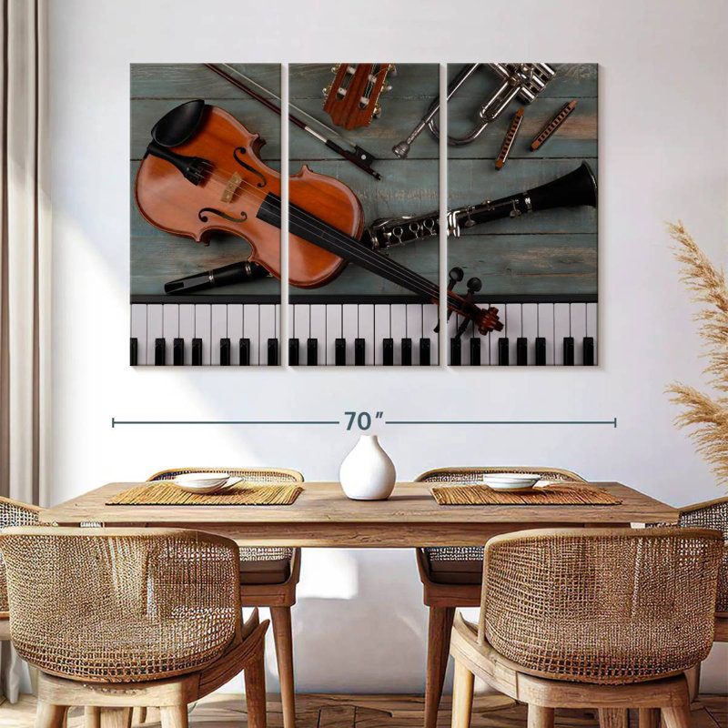 Abarca Various Musical Instruments, 42" H x 65" W