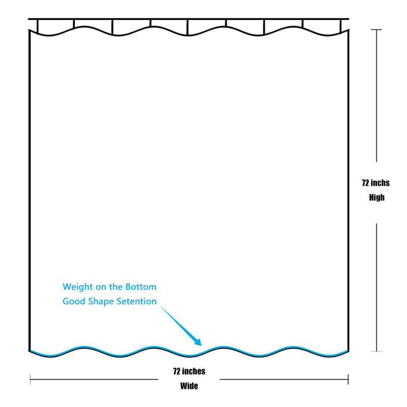 Floral Shower Curtain with Hooks Included, Blue