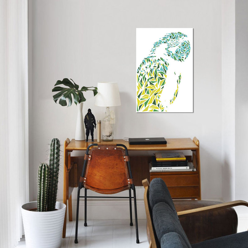« ara perroquet », reproduction d’impression sur toile, H 26 po x l 18 po x P 1,5 po, Toile tendue, Pas de tapis