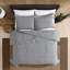 Ensemble d'édredon réversible en flanelle de coton gris Preston de Eddie Bauer-21974800