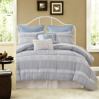Piece King Bedding Sets, Polyester Jacquard Farmhouse Style For Home