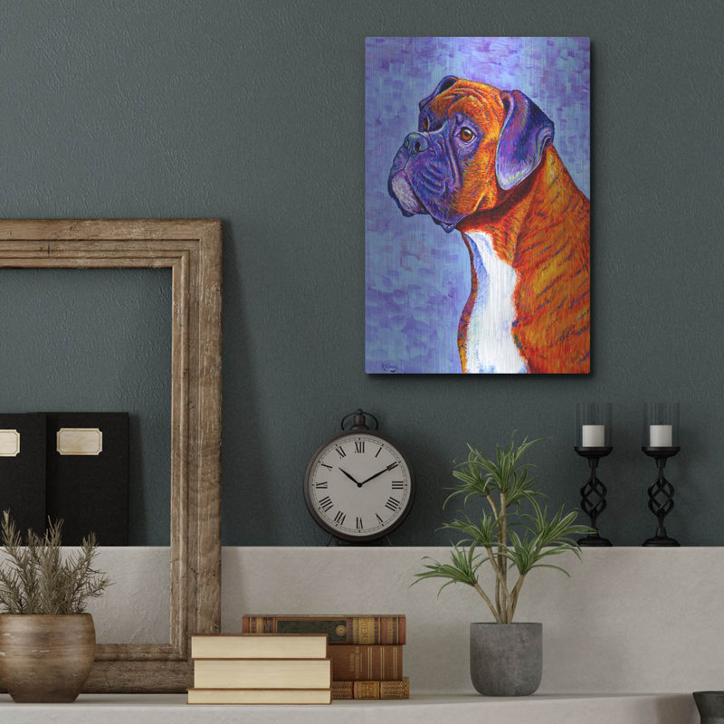 «Brindle Boxer Dog» par Rebecca Wang Art, H 16 po x l 12 po