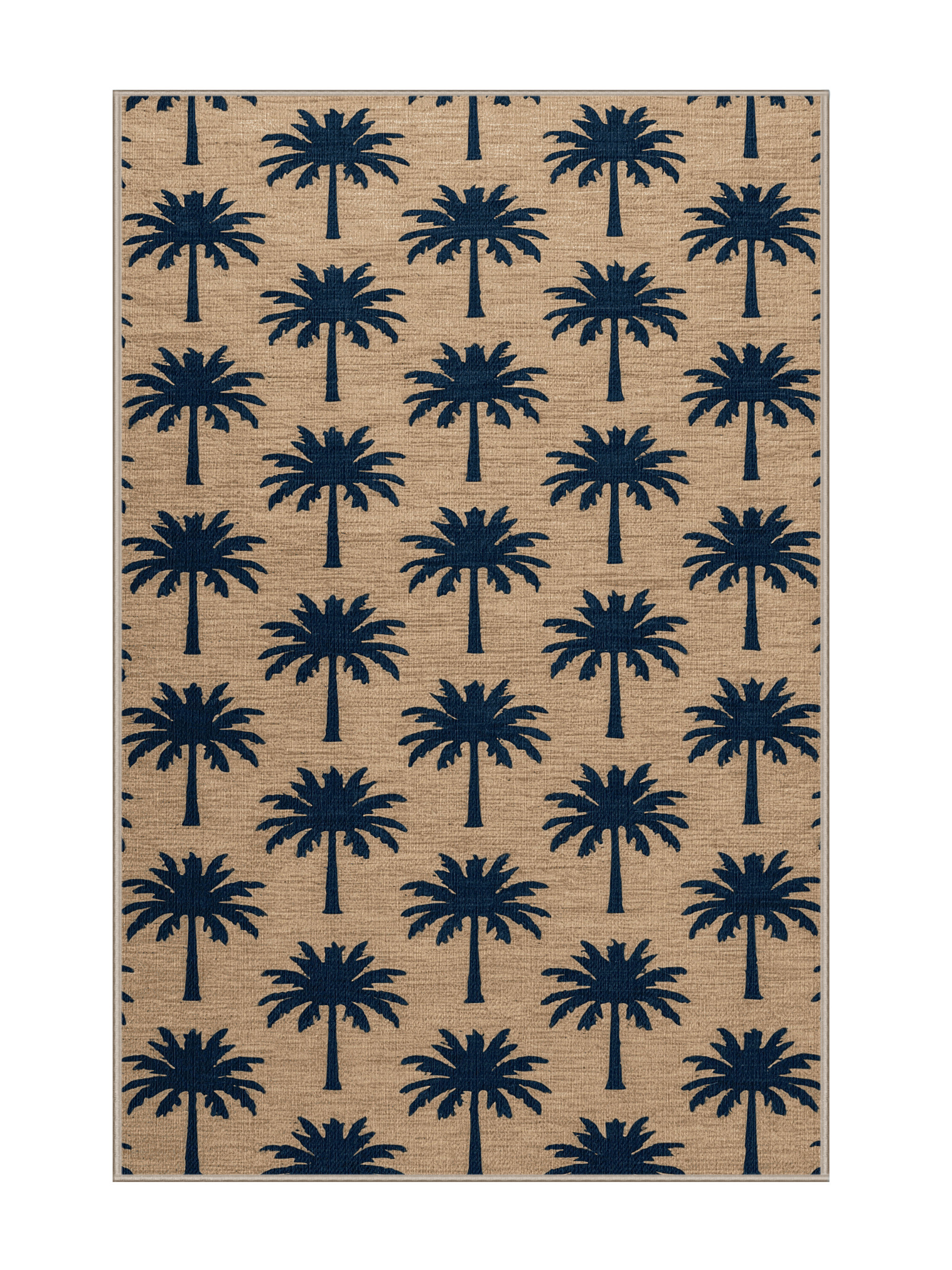 Bayou Breeze Washable Palm Silhouettes Hawaiian Area Rug | Wayfair