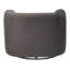 Fauteuil demi-tonneau pivotant en velours gris 35 po Demarest