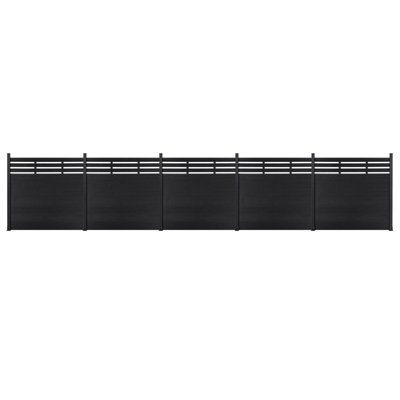 6ft H Semi-Closed Composite Privacy Fence Panels With Post, Grained Finish
