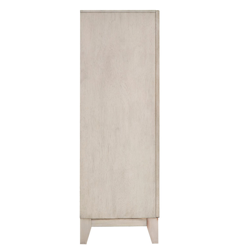 Commode 5 tiroirs Zeller, Blanc antique