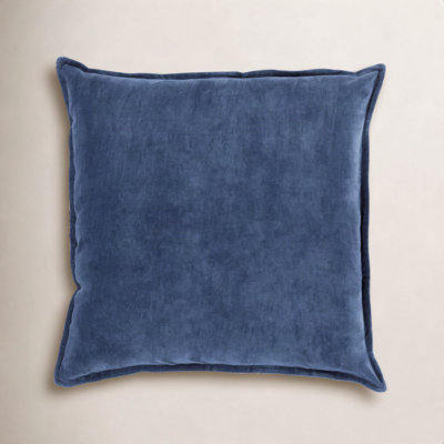 Edgar Square Cotton Velvet Throw Pillow