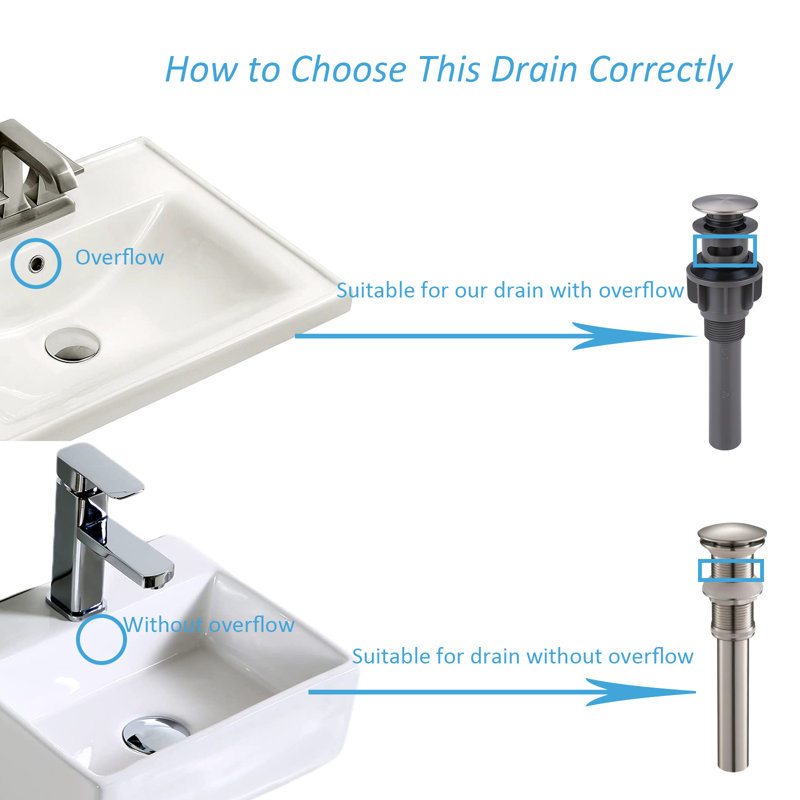 Brushed Nickel Pop-Up Bathroom Sink Drain Assembly (2-Pack)