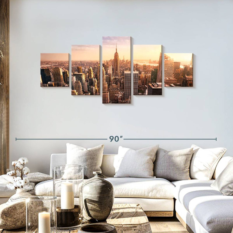 NY City Buildings, 30" H x 68" W