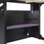 Lit mezzanine double avec rangement, bureau ajustable en bois aggloméré, maison moderne