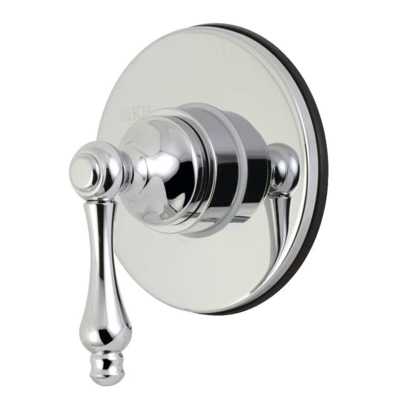 Kingston Brass Single-Handle Wall Mount Three-Way Diverter Valve with Trim Kit, Polished Chrome