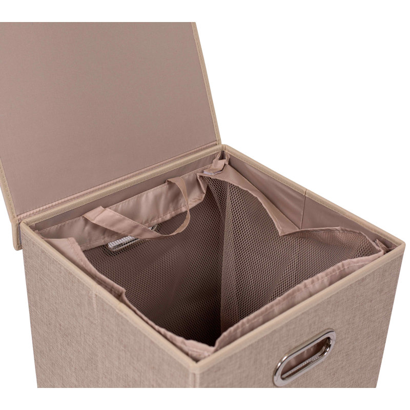 Panier à linge simple, Beige, Medium (25.75" H x 14.25" W x 14.25" D)
