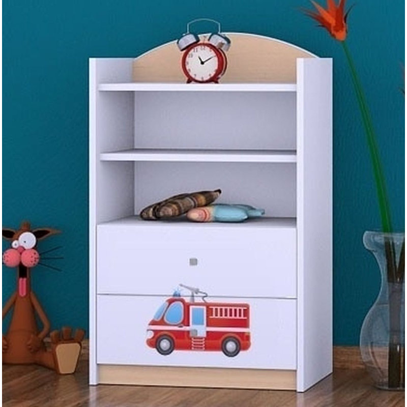 Lena 96cm H X 60cm W Transportation Kids Cube, Bright Pear