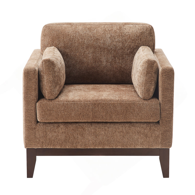 Chaise avec accoudoirs Chios, Brun