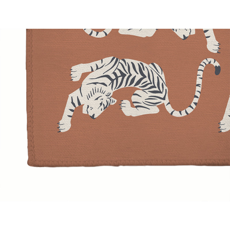 Hey Tiger Area Rug, Rectangle 5' x 7'