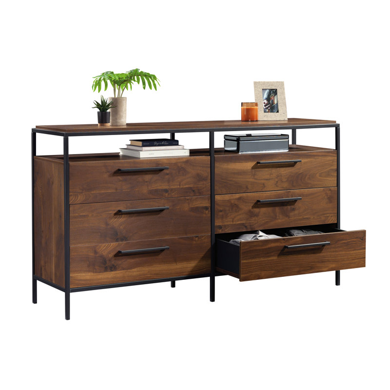 Commode double 6 tiroirs l 65 po