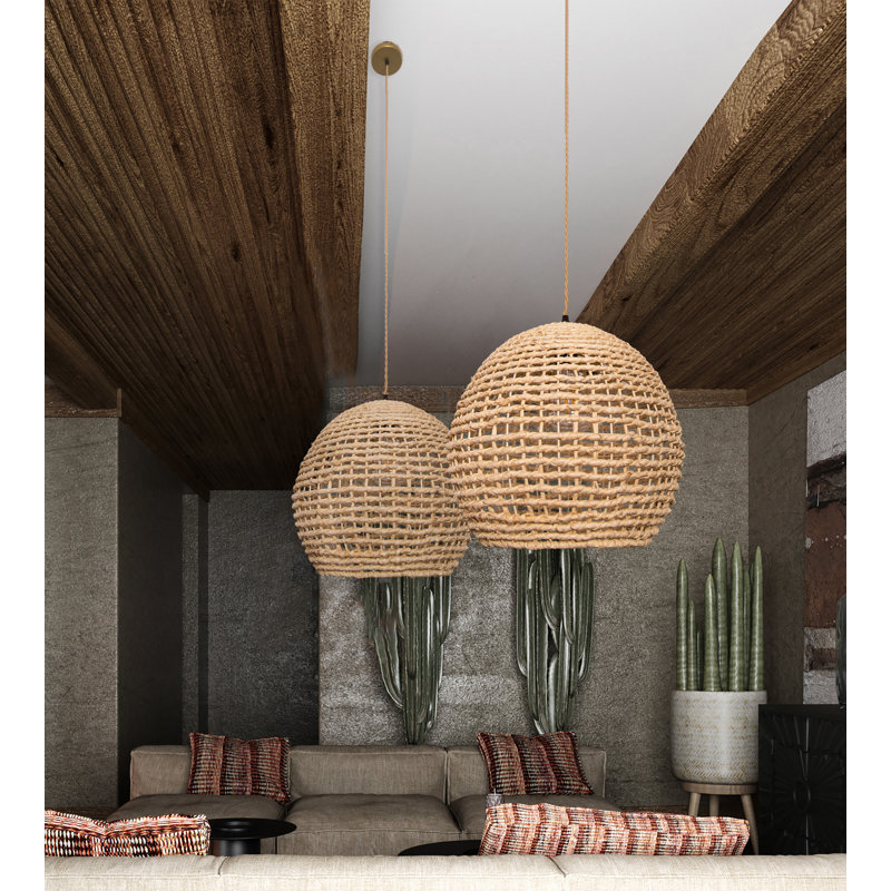 Bay Isle Home Stauton 1 - Light Natural Pendant Light | Wayfair