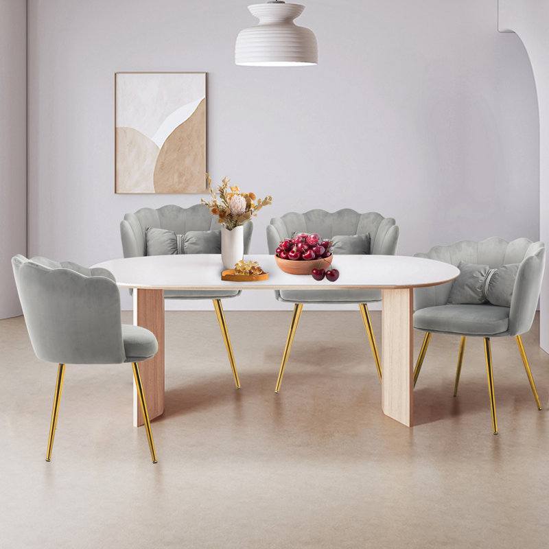 Auldridge Velvet Armchair, Gray 
