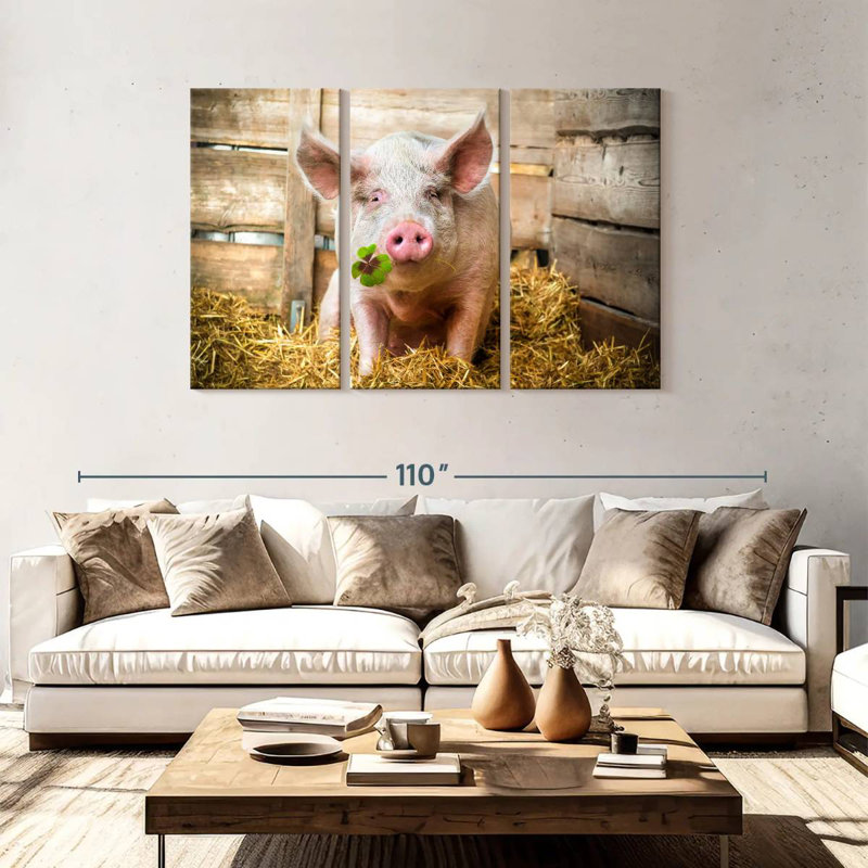 Brampt Lucky Pig, 48" H x 74" W