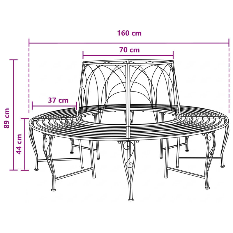 Outdoor Bench, Antique White