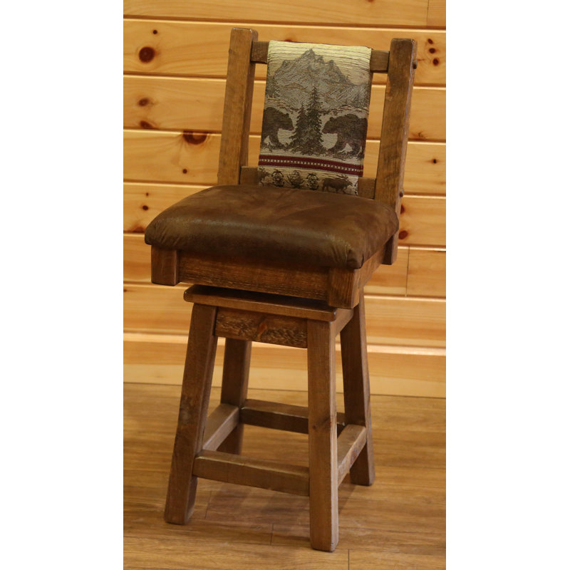 Tabouret de bar et de comptoir pivotant Bechtold, Tabouret de bar (assise de 30 po de hauteur)