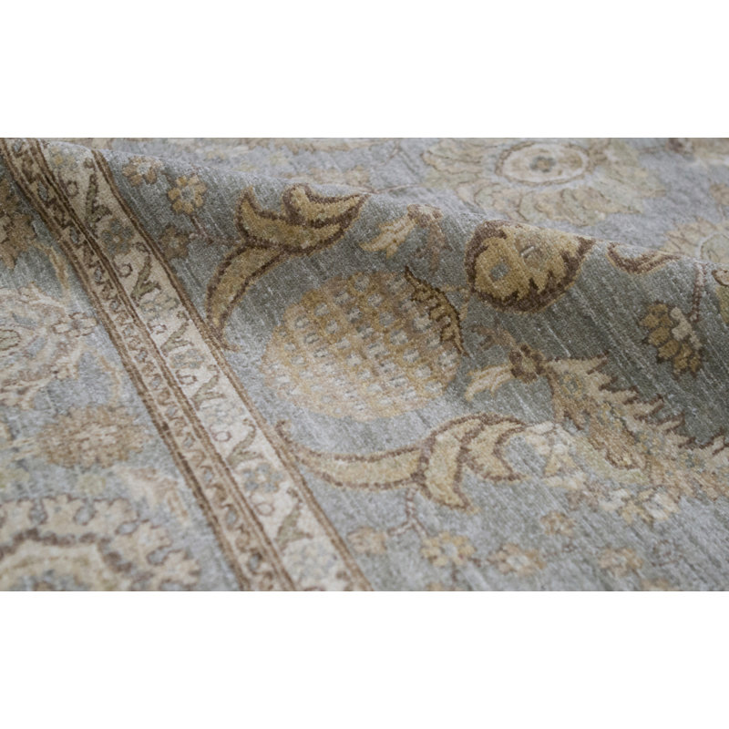 Tapis bleu clair de haute qualité noué à la main Sultanabad