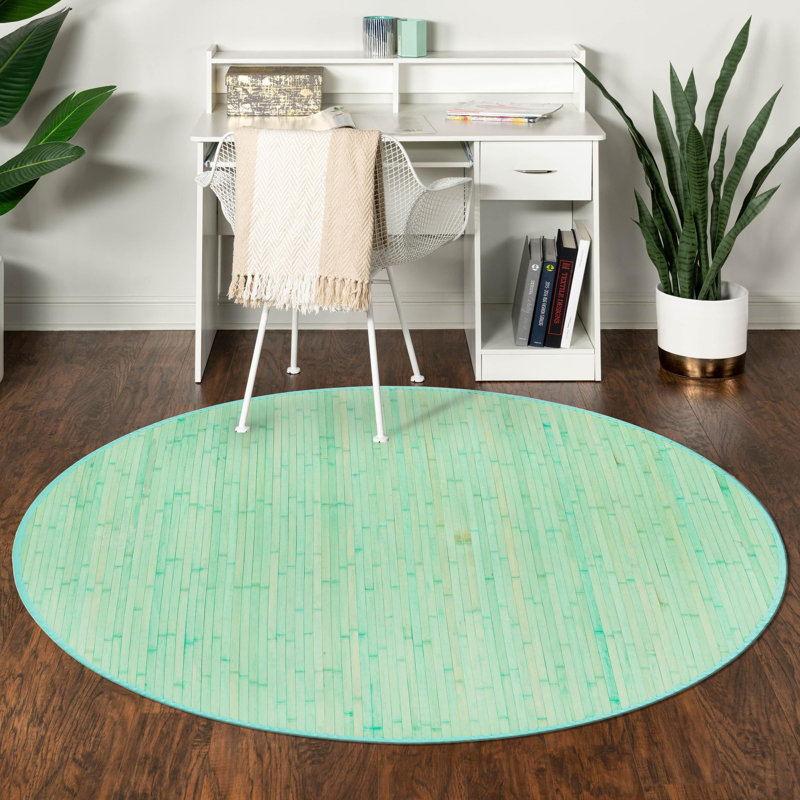 Striped Indoor Rug, Round 3'3"