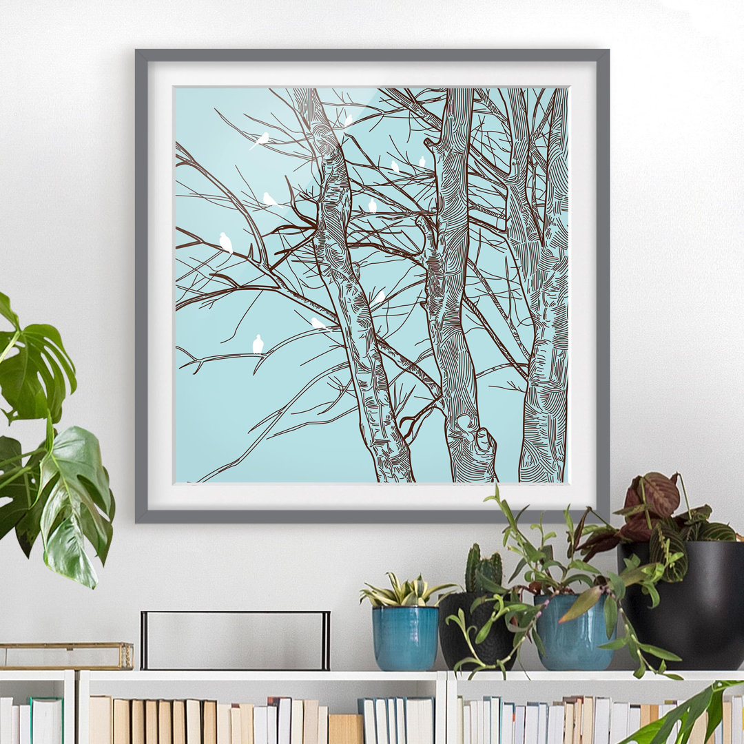 Gerahmter Fotodruck Winter Trees