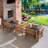  Barton 3 Piece Patio Furniture Set - Weather-Resistant Eucalyptus Wood Outdoor Table and Chairs with Gray Cushions - Modern Outdoor Furniture Set for Porch, Deck, or Pool (Natural)-1467075777-1466073053