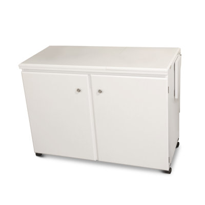 Bertha 84.18" x 39.75" Foldable Crafting Storage Cabinet with Wheels