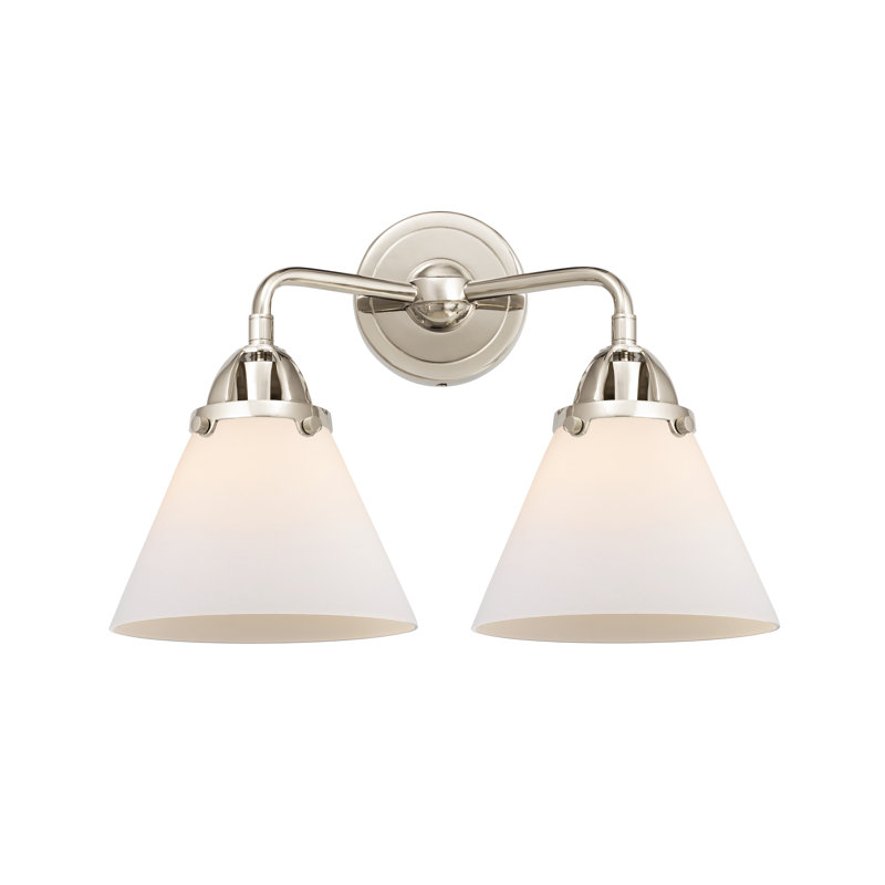 Shauna 2 - Light Vanity Light, Matte White, LED, Polished Nickel