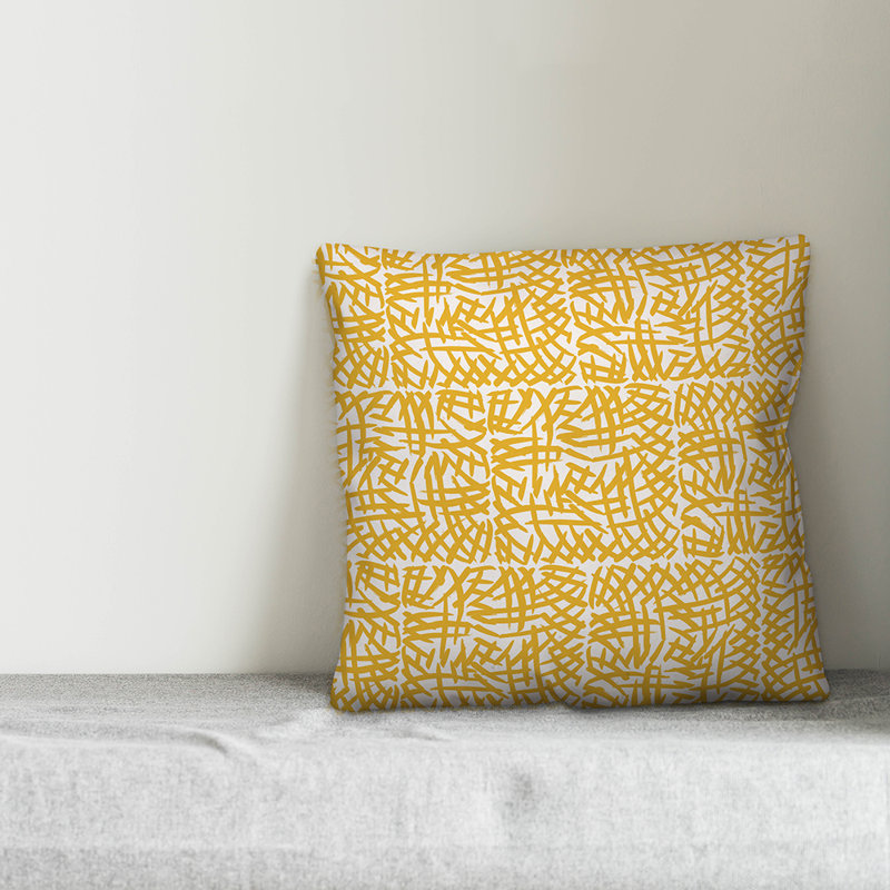  Coussin Swatches, Jaune, 20 po x 20 po