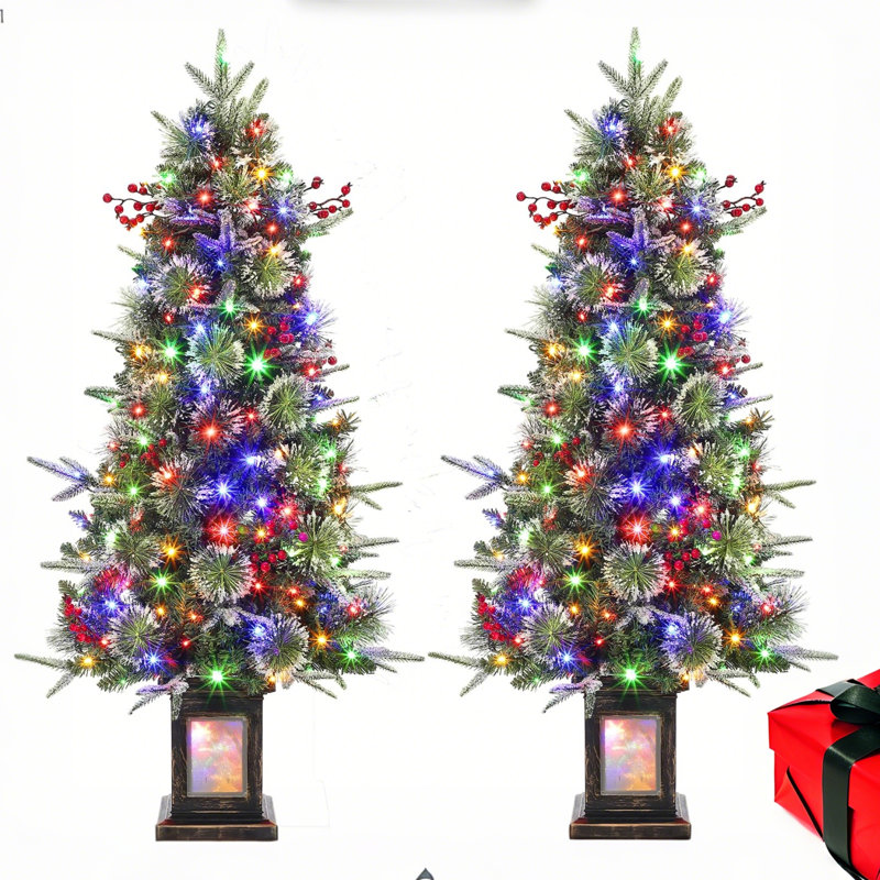 0.37' H Lighted Artificial Christmas Tree