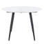 Utilisant un mécanisme télescopique intelligent, ce plateau de table en panneau de fibres à densité moyenne blanc est jumelé à des pieds en métal noir, ce qui donne une surface lisse et délicate. Sa conception unique crée une douceur.