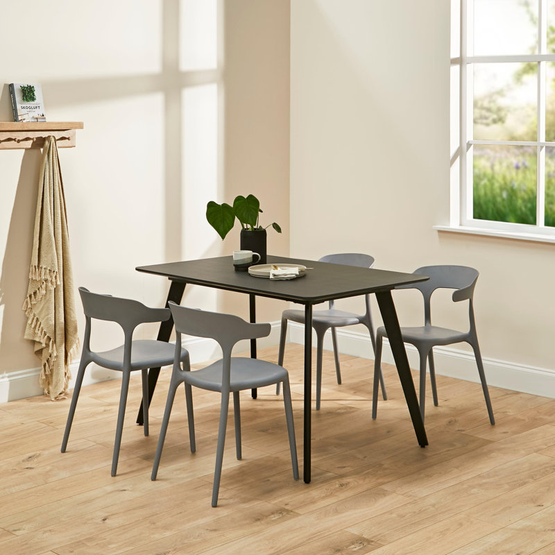 Venlo 45cm H Full Back Stacking Side Chair, Grey