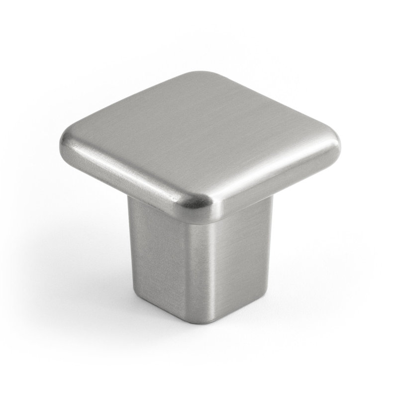 Satin Nickel Square Cabinet Knob Set with Mounting Hardware