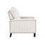 Fauteuil inclinable traditionnel en tissu texturé avec garniture cloutée et garniture cloutée